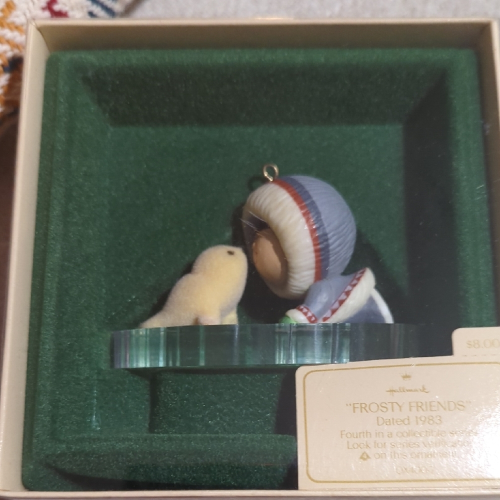 Hallmark Frosty Friends Ornament - Blue, White, and Red